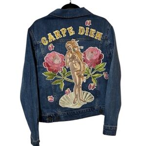 Denim & Bone Carpe Diem Blue Denim Jacket
Size Small